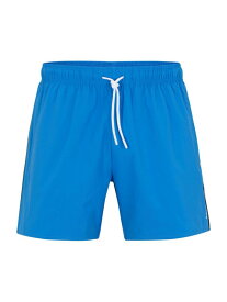 【送料無料】 ボス メンズ ハーフパンツ・ショーツ 水着 Recycled-Material Swim Shorts With Signature Stripe And Logo blue