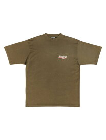 【送料無料】 バレンシアガ メンズ Tシャツ トップス Political Campaign T-shirt kaki