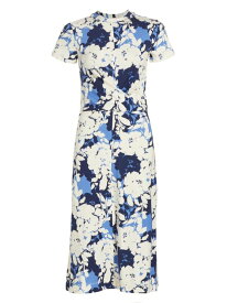 【送料無料】 タニアテイラー レディース ワンピース トップス Mac Floral Midi-Dress azure blue shadow bloom multi