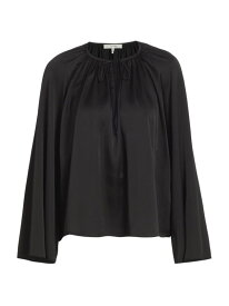 【送料無料】 フレーム レディース シャツ トップス Shirred Satin Blouse black