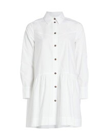【送料無料】 ガニー レディース ワンピース トップス Cotton Poplin Mini Shirt Dress bright white