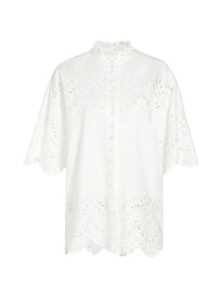 【送料無料】 ジマーマン レディース シャツ トップス Junie Embroidered Linen Shirt ivory