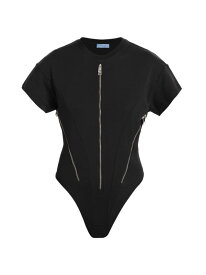 【送料無料】 マグラー レディース シャツ トップス Zip-Front T-Shirt Bodysuit black