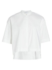 【送料無料】 ロゼッタ・ゲッティ レディース シャツ トップス Poplin Cropped Shirt white