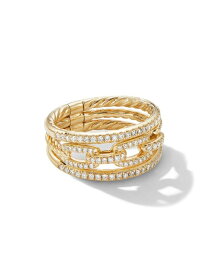 【送料無料】 デイビット・ユーマン レディース リング アクセサリー Stax Three Row Chain Link Ring In 18K Yellow Gold gold