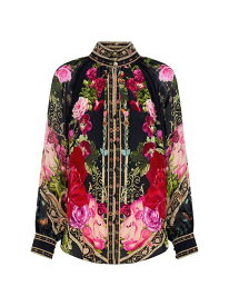 【送料無料】 キャミラ レディース シャツ トップス Floral Silk Long-Sleeve Shirt reservation for love