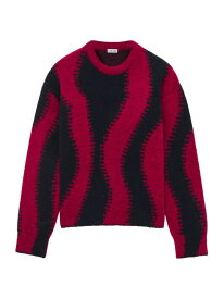 【送料無料】 ロエベ レディース ニット・セーター アウター Colorblocked Wool-Blend Sweater navy red