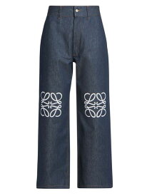 【送料無料】 ロエベ レディース デニムパンツ ボトムス Anagram Mid-Rise Baggy Jeans raw denim
