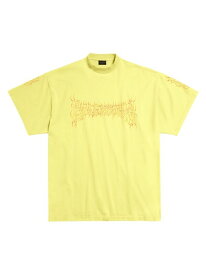 【送料無料】 バレンシアガ メンズ Tシャツ トップス Darkwave T-Shirt Oversized yellow