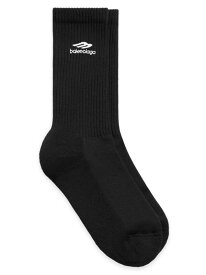 【送料無料】 バレンシアガ メンズ 靴下 アンダーウェア 3B Sports Icon Socks black