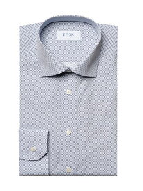 【送料無料】 エトン メンズ シャツ トップス Slim-Fit Micro Print Shirt blue