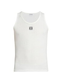 【送料無料】 ロエベ メンズ Tシャツ トップス Anagram Tank Top white