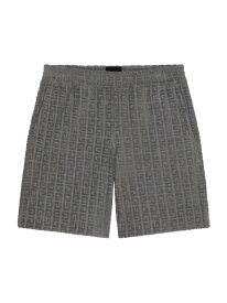 【送料無料】 ジバンシー メンズ ハーフパンツ・ショーツ ボトムス Bermuda Shorts In 4G Towelling Cotton Jacquard titanium