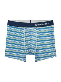 【送料無料】 トミージョン メンズ ボクサーパンツ アンダーウェア Striped Cotton-Blend Boxer Briefs skyway blue