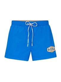 【送料無料】 ボス メンズ ハーフパンツ・ショーツ 水着 Quick-Drying Swim Shorts With Logo Details blue