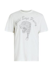 【送料無料】 オールセインツ メンズ Tシャツ トップス Wild Boys Graphic T-Shirt cala white