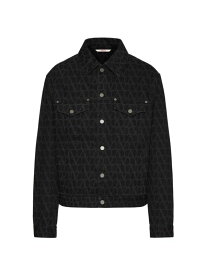 【送料無料】 ヴァレンティノ メンズ ジャケット・ブルゾン アウター Denim Jacket With Toile Iconographe Print black