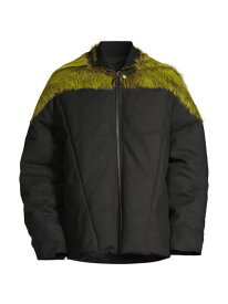 【送料無料】 リックオウエンス メンズ ジャケット・ブルゾン ダウンジャケット アウター Flight Fur-Trimmed Puffer Jacket acid melange black