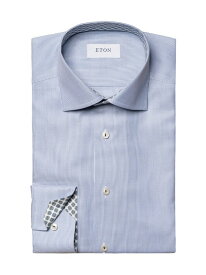 【送料無料】 エトン メンズ シャツ トップス Contemporary-Fit Cotton & Tencel Shirt blue