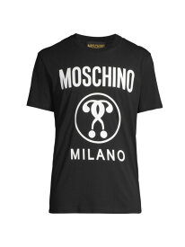 【送料無料】 モスキーノ メンズ Tシャツ トップス Milano Logo Crewneck T-Shirt fantasy print black