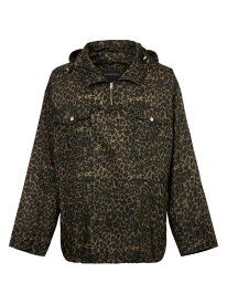 【送料無料】 オールセインツ メンズ ジャケット・ブルゾン アノラック アウター Punta Leo Anorak Jacket leopard