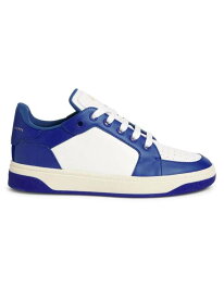 【送料無料】 ジュゼッペザノッティ メンズ スニーカー シューズ GZ94 Colorblocked Leather Low-Top Sneakers white blue