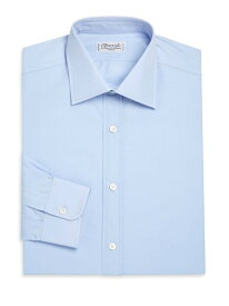 【送料無料】 シャルベ メンズ シャツ トップス Regular-Fit Cotton Long-Sleeve Dress Shirt blue