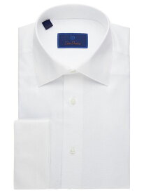 【送料無料】 デイビッドドナヒュー メンズ シャツ トップス Regular-Fit Boxed Formal Shirt white