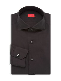 【送料無料】 イザイア メンズ シャツ トップス Cotton-Blend Dress Shirt black