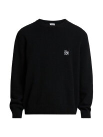 【送料無料】 ロエベ メンズ ニット・セーター アウター Logo Wool Crewneck Sweater black