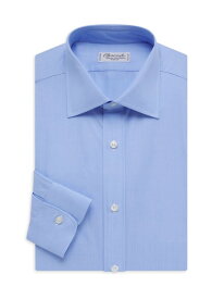 【送料無料】 シャルベ メンズ シャツ トップス Solid Poplin Dress Shirt blue