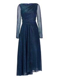 【送料無料】 タルボールホフ レディース ワンピース トップス Matrix Metallic Long-Sleeve Cocktail Dress turquoise