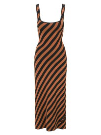 【送料無料】 スタウド レディース ワンピース トップス Katie Striped Knit Maxi Dress black tan seashore stripe