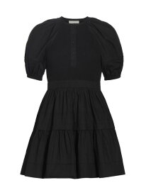 【送料無料】 ウラ・ジョンソン レディース ワンピース トップス Amelia Puff-Sleeve Minidress noir