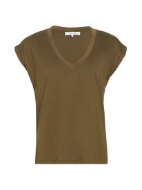 【送料無料】 フレーム レディース Tシャツ トップス Cotton V-Neck T-Shirt olive khaki