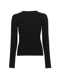 【送料無料】 ルルスタジオ レディース ニット・セーター アウター Silk-Blend Rib-Knit Sweater black