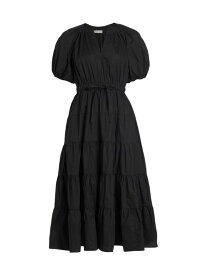 【送料無料】 ウラ・ジョンソン レディース ワンピース トップス Olina Cotton Maxi Dress noir