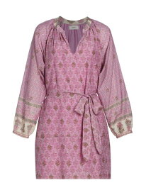 【送料無料】 キセレナ レディース ワンピース トップス Hart Cotton-Silk Minidress pink posey