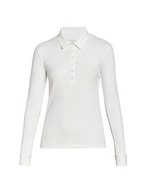 【送料無料】 ドリス・ヴァン・ノッテン レディース Tシャツ トップス Horst Long-Sleeve Cotton-Blend Polo Tee white