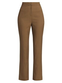 【送料無料】 ルルスタジオ レディース カジュアルパンツ ボトムス Wool Tapered Crop Pants antique brown