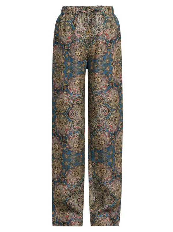 【送料無料】 ロロピアーナ レディース カジュアルパンツ ボトムス Helios Tapestry Bloom Floral Linen Pants multi：ReVida
