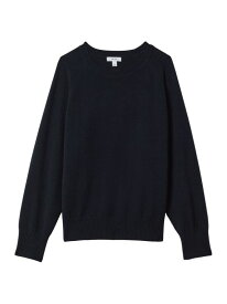 【送料無料】 レイス レディース ニット・セーター アウター Andi Wool-Blend Crewneck Sweater navy