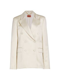 【送料無料】 アルチュザラ レディース ジャケット・ブルゾン ブレザー アウター Hattson Satin Double-Breasted Blazer ivory