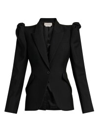 【送料無料】 アレキサンダー・マックイーン レディース ジャケット・ブルゾン ブレザー アウター Sartorial Wool Blazer black