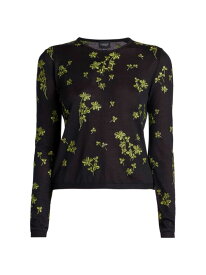 【送料無料】 ジャンバティスタ ヴァリ レディース ニット・セーター アウター Floral Cashmere & Silk-Blend Knit Sweater black