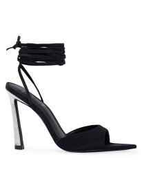 【送料無料】 ブラックスエードスタジオ レディース サンダル シューズ Terina Satin High heel Sandals black silver