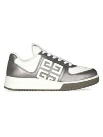 【送料無料】 ジバンシー レディース スニーカー シューズ G4 Sneakers In Laminated Leather white silvery