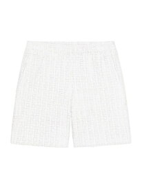 【送料無料】 ジバンシー メンズ ハーフパンツ・ショーツ ボトムス Bermuda Shorts In 4G Towelling Cotton Jacquard white