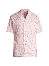 【送料無料】 イザイア メンズ シャツ トップス Floral Camp Collar Shirt pink