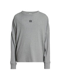 【送料無料】 ロエベ メンズ Tシャツ トップス Logo Long-Sleeve T-Shirt grey melange